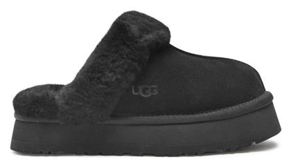 Ugg Australia Disquette Χειμερινές Γυναικείες Παντόφλες με γούνα σε Μαύρο Χρώμα