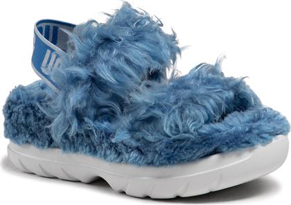 Ugg Australia Fluff Sugar 1119999 Γυναικεία Σανδάλια Flatforms σε Μπλε Χρώμα