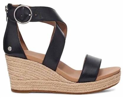 Ugg Australia Hylda Καλοκαιρινές Γυναικείες Πλατφόρμες Μαύρες