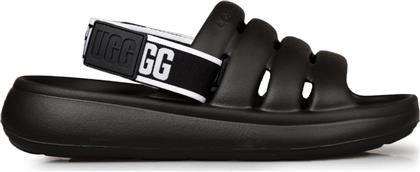 Ugg Australia Yeah Γυναικεία Σανδάλια Sporty σε Μαύρο Χρώμα
