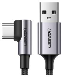 Ugreen Angle (90°) / Braided USB 2.0 Cable USB-C male - USB-A male Μαύρο 1m (50941)