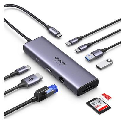 Ugreen CM498 USB-C Docking Station με HDMI 4K PD Ethernet