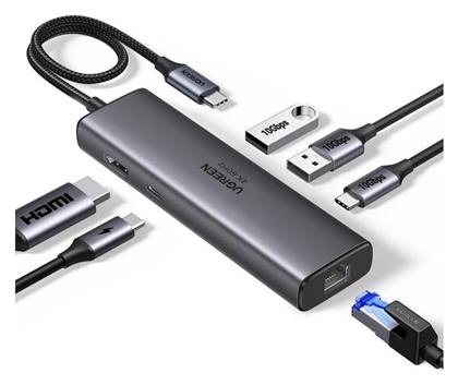 Ugreen CM512 USB-C Docking Station με HDMI 4K PD Ethernet