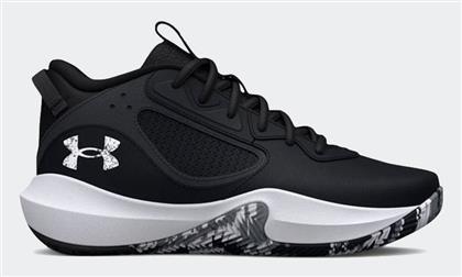 Under Armour Lockdown 6 Αθλητικά Παιδικά Παπούτσια Μπάσκετ με Κορδόνια Μαύρα