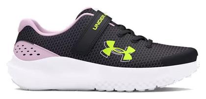 Under Armour Surge 4 Αθλητικά Παιδικά Παπούτσια Running με Σκρατς Μαύρα