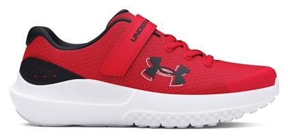 Under Armour Surge 4 Αθλητικά Παιδικά Παπούτσια Running με Σκρατς Κόκκινα