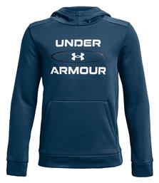 Under Armour Fleece Παιδικό Φούτερ με Κουκούλα και Τσέπες Μπλε Graphic HD