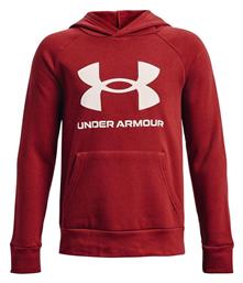 Under Armour Fleece Παιδικό Φούτερ με Κουκούλα και Τσέπες Μπορντό Rival από το Outletcenter