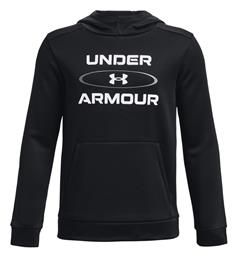 Under Armour Fleece Παιδικό Φούτερ με Κουκούλα και Τσέπες Μαύρο