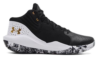 Under Armour Jet 21 Ψηλά Μπασκετικά Παπούτσια Black / White / Metallic Gold από το Modivo