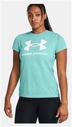 Under Armour Live Sportstyle Graphic Ssc Γυναικεία Αθλητική Μπλούζα Κοντομάνικη Τιρκουάζ