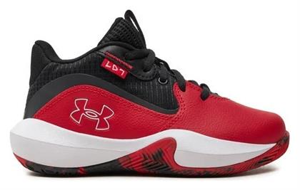 Under Armour Lockdown 7 Αθλητικά Παιδικά Παπούτσια Μπάσκετ με Κορδόνια Κόκκινα