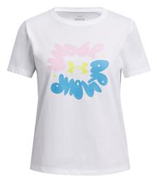 Under Armour Παιδικό T-shirt Λευκό Wordmark Ss