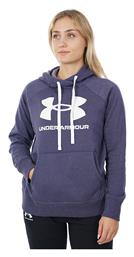 Under Armour Rival Μακρύ Γυναικείο Φούτερ με Κουκούλα Μωβ