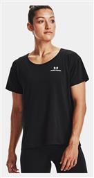 Under Armour Rush Energy Core Γυναικείο Αθλητικό T-shirt Μαύρο