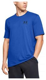 Under Armour Sportstyle Left Chest Αθλητικό Ανδρικό T-shirt Μπλε με Λογότυπο