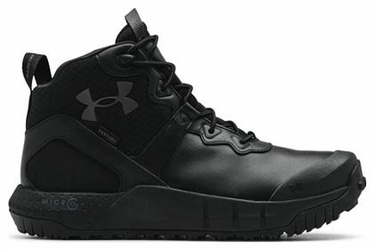 Under Armour Στρατιωτικά Άρβυλα MG Valsetz Mid LTHR WP σε Μαύρο Χρώμα