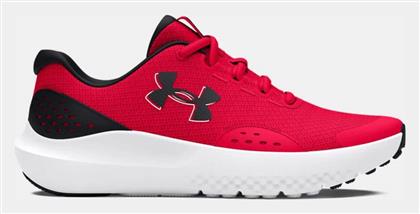 Under Armour Surge 4 Αθλητικά Παιδικά Παπούτσια Running με Κορδόνια Κόκκινα