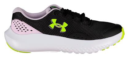 Under Armour Surge 4 Gs Αθλητικά Παιδικά Παπούτσια Running με Κορδόνια Μαύρα