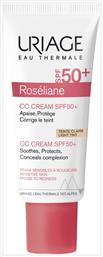 Uriage Roseliane CC Light Tint 24ωρη Κρέμα Προσώπου Ημέρας με SPF50 για Ενυδάτωση & Ερυθρότητα με Ceramides 40ml