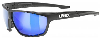 Uvex Sportstyle 706 Γυαλιά Ηλίου με Μαύρο Κοκκάλινο Σκελετό και Μπλε Φακό 5320062016