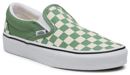 Vans Classic Checkerboard Πάνινα Ανδρικά Slip-On Shale/True White