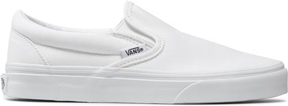 Vans Classic Πάνινα Ανδρικά Slip-On Λευκά από το New Cult