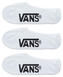 Vans Classic Unisex Μονόχρωμες Κάλτσες Λευκές 3Pack