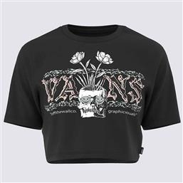 Vans Γυναικείο Crop T-shirt Μαύρο