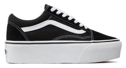 Vans Old Skool Stackform Γυναικεία Flatforms Sneakers Μαύρα από το Spartoo