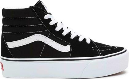 Vans SK8-Hi 2 Γυναικεία Flatforms Μποτάκια Μαύρα