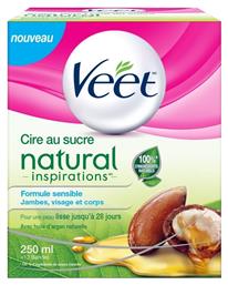 Veet Natural Inspirations with Natural Argan Oil Ταινίες Αποτρίχωσης για Πρόσωπο & Σώμα 250ml από το e-Fresh