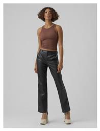 Vero Moda Γυναικείο Δερμάτινο Παντελόνι σε Relaxed Εφαρμογή