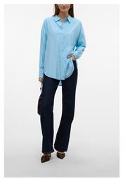 Vero Moda Μακρυμάνικο Γυναικείο Πουκάμισο Airy Blue, Σιελ από το Karakikes