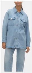 Vero Moda Μακρυμάνικο Γυναικείο Τζιν Πουκάμισο Light Blue Denim από το Karakikes