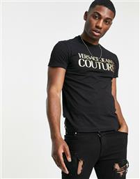 Versace Ανδρικό T-shirt Μαύρο με Στάμπα