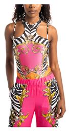 Versace Jeans Couture 78dp210 Placed Bodysuit Women Versace Jeans Couture Λευκο Μαυρο Φουξια 78ham2p0-js435-494