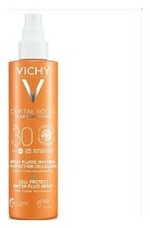 Vichy Capital Soleil Cell Protect Water Fluid Αντηλιακή Κρέμα για το Σώμα SPF30 σε Spray 200ml