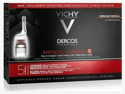 Vichy Dercos Technique Aminexil Clinical 5 Αμπούλες Μαλλιών κατά της Τριχόπτωσης για Άνδρες 21x6ml από το Pharm24