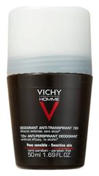 Vichy Homme 72h Roll-On Κατά των Λεκέδων Αποσμητικό 72h σε Roll-On 50ml