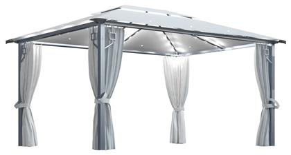 vidaXL Κιόσκι με Led Κρεμ 4x3m