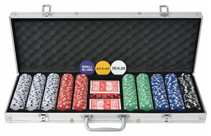 vidaXL Σετ 500 Μάρκες Poker 11.5gr σε Βαλίτσα με 2 Τράπουλες από το Public