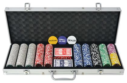 vidaXL Σετ 500 Μάρκες Poker 11.5gr σε Βαλίτσα με 2 Τράπουλες από το Public