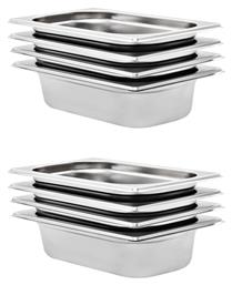 vidaXL Σκεύος Gastronorm GN1/4 (8τμχ)