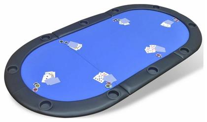 vidaXL Τραπέζι Poker Πλαστικό Μπλε 208x107εκ. Αναδιπλούμενο 10 Ατόμων από το Public