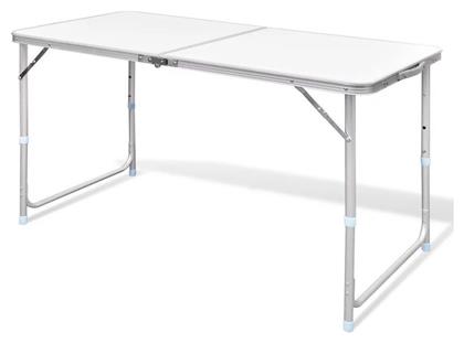 vidaXL Τραπέζι Πτυσσόμενο Λευκό