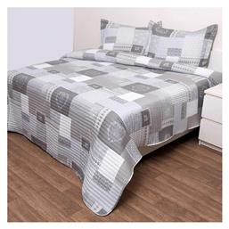 Viopros 5244 Σετ Κουβερλί Υπέρδιπλο Microfiber Γκρι 220x240cm 3τμχ