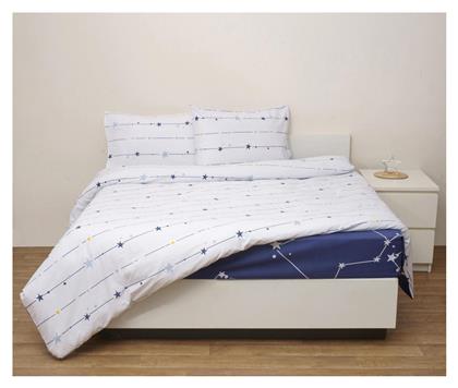 Viopros Σετ Υπέρδιπλο 220x240εκ. Ωρίων Λευκό 3τμχ
