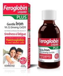 Vitabiotics Feroglobin Liquid Plus Gentle Iron, Vit D, Ginseng, CoQ10 200ml από το Pharm24