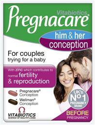 Vitabiotics Pregnacare His & Her Conception Dual Pack 2 x 30 ταμπλέτες